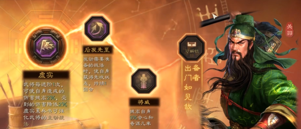 三国志战略版关羽带什么兵书