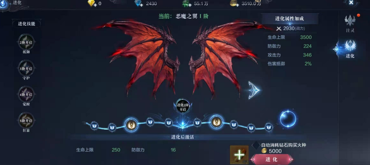 全民奇迹2斗士翅膀什么属性
