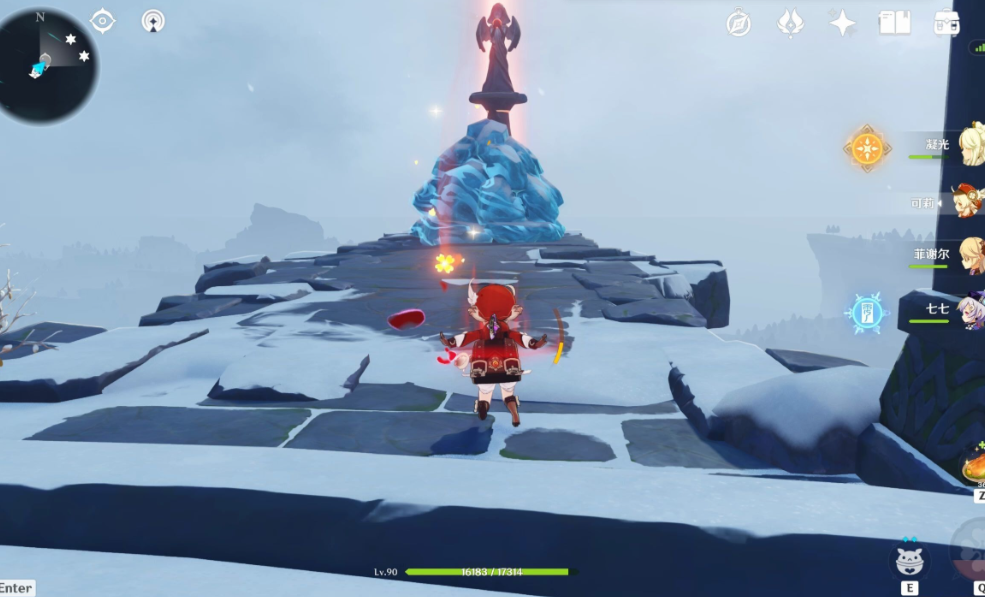 原神探索雪山如何打碎冰