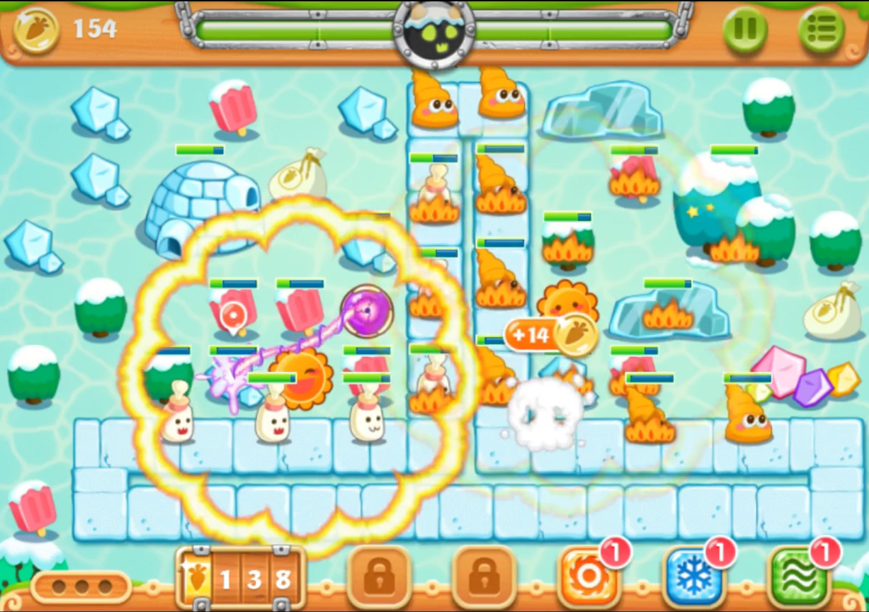 保卫萝卜2第14关怎么通关 保卫萝卜2第14关怎么通关