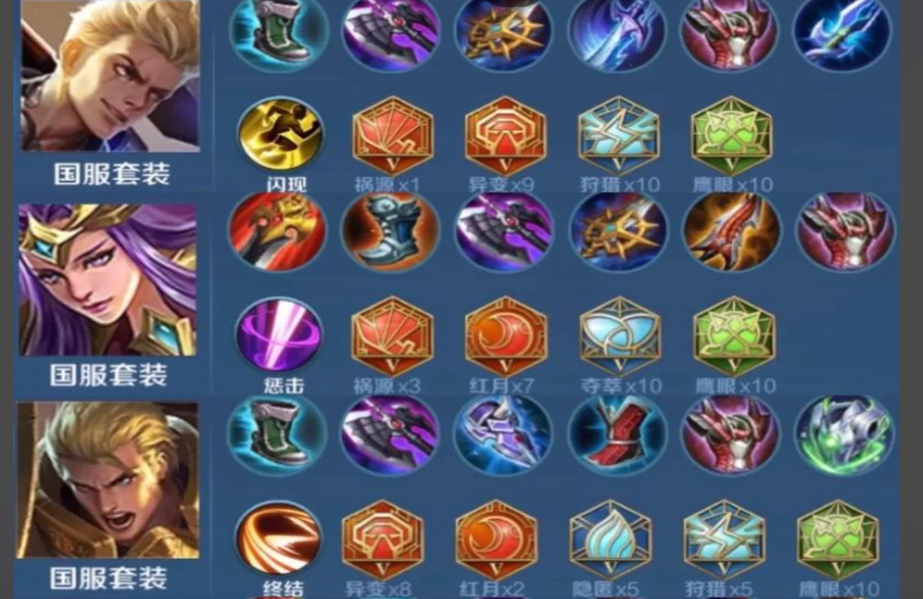 王者荣耀战士怎么出装铭文