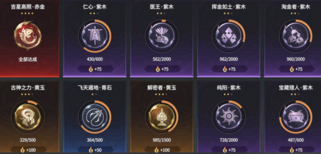 永劫无间红色成就都有什么 永劫无间红色成就都有什么