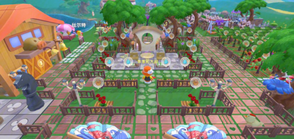 摩尔庄园栏杆怎么换位