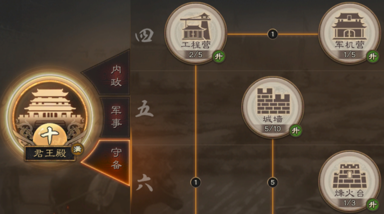 三国志战略版如何建筑三个营