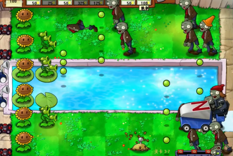 植物大战僵尸95版3-7怎么过